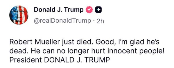 Oraison de Robert Mueller